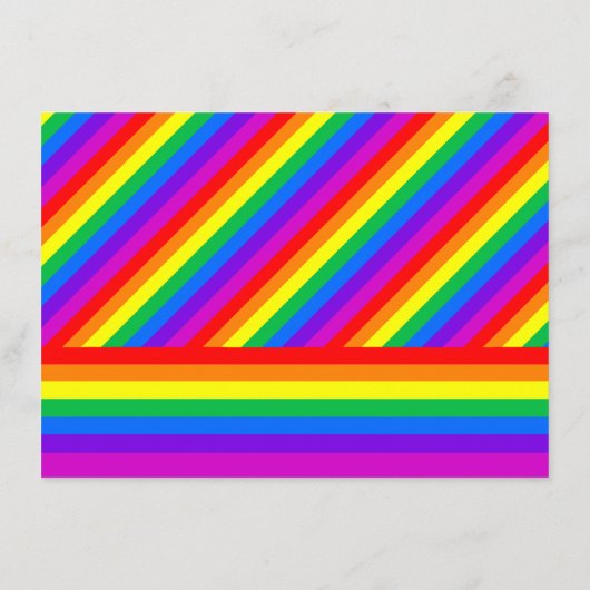 Rainbow Heart Liebe ist Liebe Hochzeitsdetails Begleitkarte (Rückseite)