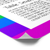 Rainbow Heart Liebe ist Liebe Hochzeitsdiagramm Poster (Ecke)