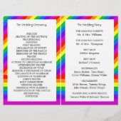 Rainbow Heart Liebe ist Liebe Wedding Bi-fold Prog (Rückseite)
