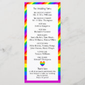 Rainbow Heart Liebe ist Liebe Wedding Programm (Rückseite)