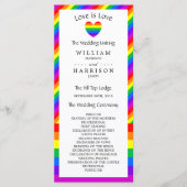 Rainbow Heart Liebe ist Liebe Wedding Programm (Vorderseite)