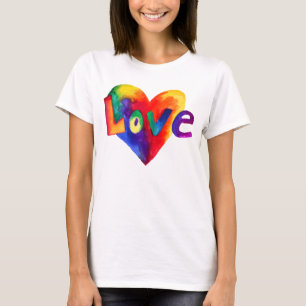 Rainbow Heart Liebe Word Flows Tank Top