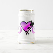 Rainbow Heart Lily and Butterfly Bierglas (Mittel)
