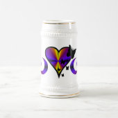 Rainbow Heart Lily and Butterfly Bierglas (Mittel)