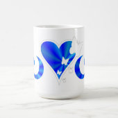 Rainbow Heart Lily and Butterfly Kaffeetasse (Mittel)