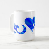 Rainbow Heart Lily and Butterfly Kaffeetasse (Vorderseite Links)