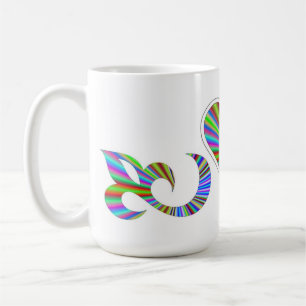 Rainbow Heart Lily and Butterfly Kaffeetasse