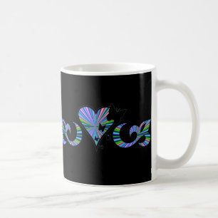 Rainbow Heart Lily and Butterfly Kaffeetasse