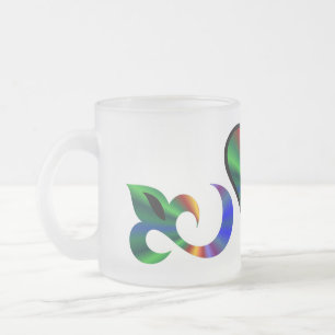 Rainbow Heart Lily and Butterfly Mattglastasse