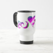 Rainbow Heart Lily and Butterfly Reisebecher (Vorderseite Links)