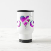 Rainbow Heart Lily and Butterfly Reisebecher (Mittel)