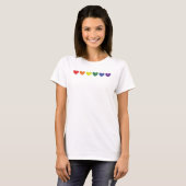Rainbow Heart Line T-Shirt (Vorne ganz)