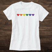 Rainbow Heart Line T-Shirt