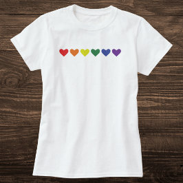 Rainbow Heart Line T-Shirt