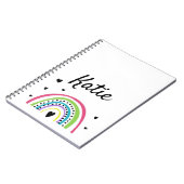 Rainbow Heart Little Girl Spiral Foto Notebook Notizblock (Linke Seite)