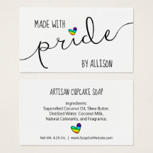 Rainbow Heart Made with pride LGBTQ Geschenkmarke