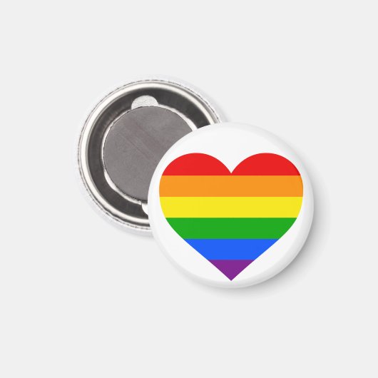 "RAINBOW HEART" MAGNET (Vorderseite/Rückseite)