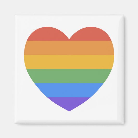 Rainbow Heart Magnet (Vorne)