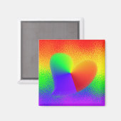 Rainbow Heart Magnet (Vorderseite/Rückseite)