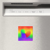 Rainbow Heart Magnet (In Situ (Geschirrspüler))