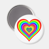 Rainbow Heart Magnet (Vorderseite/Rückseite)