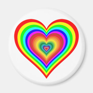 Rainbow Heart Magnet