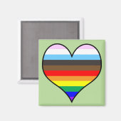 Rainbow Heart Magnet (Vorderseite/Rückseite)