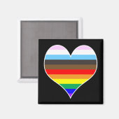 Rainbow Heart Magnet (Vorderseite/Rückseite)