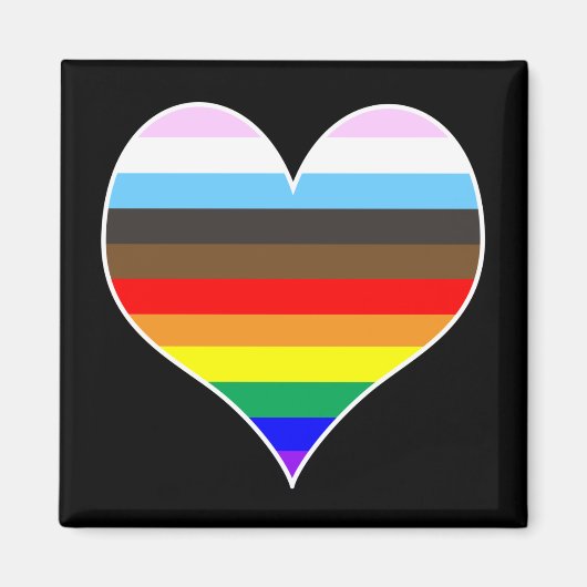Rainbow Heart Magnet (Vorne)
