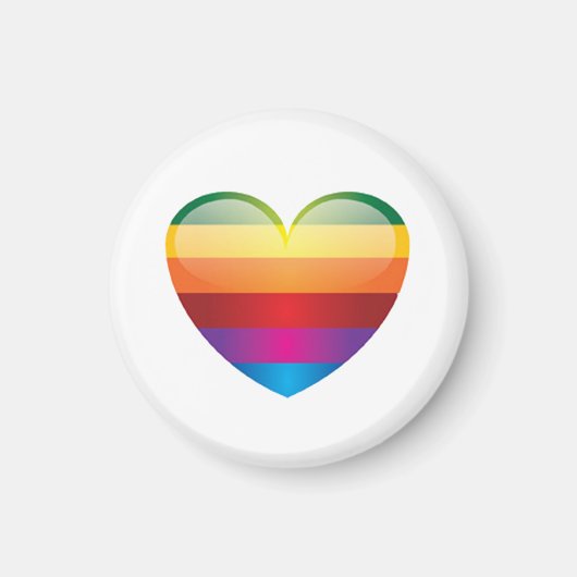 Rainbow Heart Magnet (Vorne)