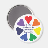 Rainbow Heart Magnet (Vorderseite/Rückseite)