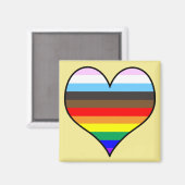 Rainbow Heart Magnet (Vorderseite/Rückseite)