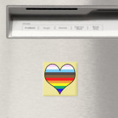 Rainbow Heart Magnet (In Situ (Geschirrspüler))