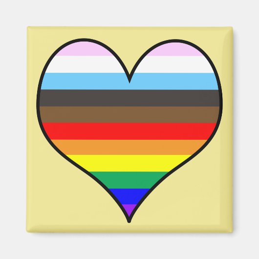 Rainbow Heart Magnet (Vorne)