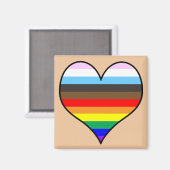Rainbow Heart Magnet (Vorderseite/Rückseite)
