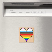 Rainbow Heart Magnet (In Situ (Geschirrspüler))