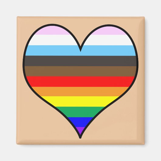 Rainbow Heart Magnet (Vorne)
