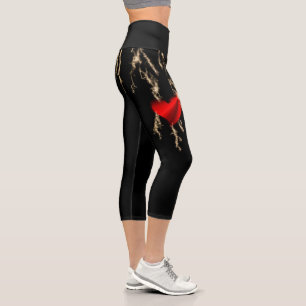 Rainbow Heart mit Flash Capri Leggings