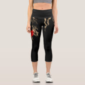 Rainbow Heart mit Flash Capri Leggings (Vorderseite)