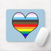 Rainbow Heart Mouse Pad Mousepad (Mit Mouse)
