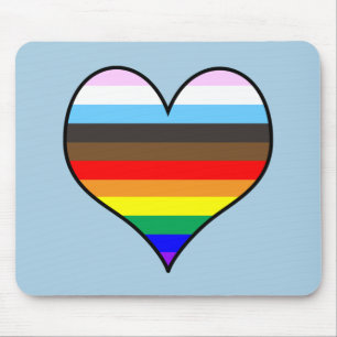 Rainbow Heart Mouse Pad Mousepad