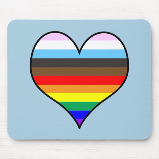 Rainbow Heart Mouse Pad Mousepad (Vorne)