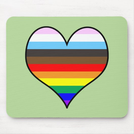 Rainbow Heart Mouse Pad Mousepad (Vorne)