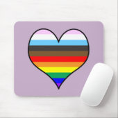 Rainbow Heart Mouse Pad Mousepad (Mit Mouse)