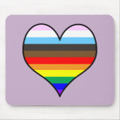 Rainbow Heart Mouse Pad Mousepad (Vorne)