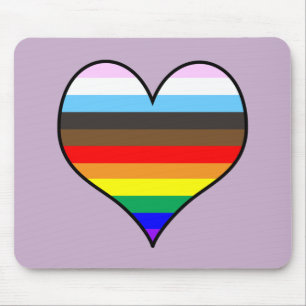 Rainbow Heart Mouse Pad Mousepad