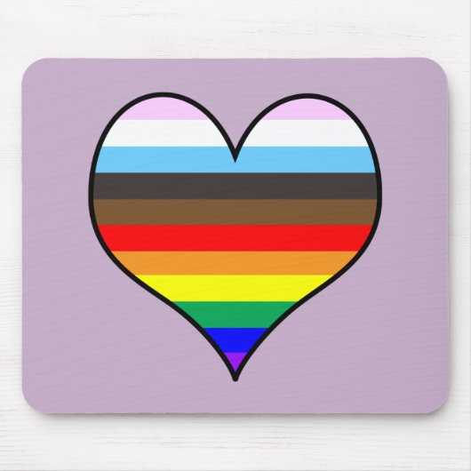 Rainbow Heart Mouse Pad Mousepad (Vorne)