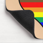 Rainbow Heart Mouse Pad Mousepad (Ecke)