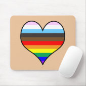 Rainbow Heart Mouse Pad Mousepad (Mit Mouse)