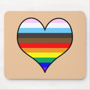 Rainbow Heart Mouse Pad Mousepad